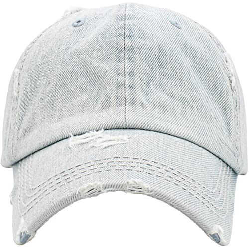 KBV-Basic LDM Vintage Washed Distressed Cotton Dad Hat Baseball Cap Adjustable