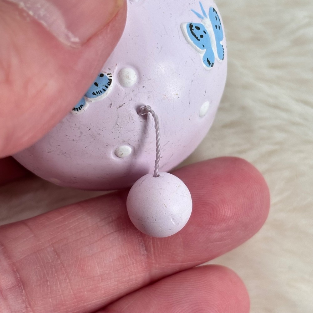 Vtg Hallmark Easter Egg w/ Chicken Pull String Toy Brooch Pin