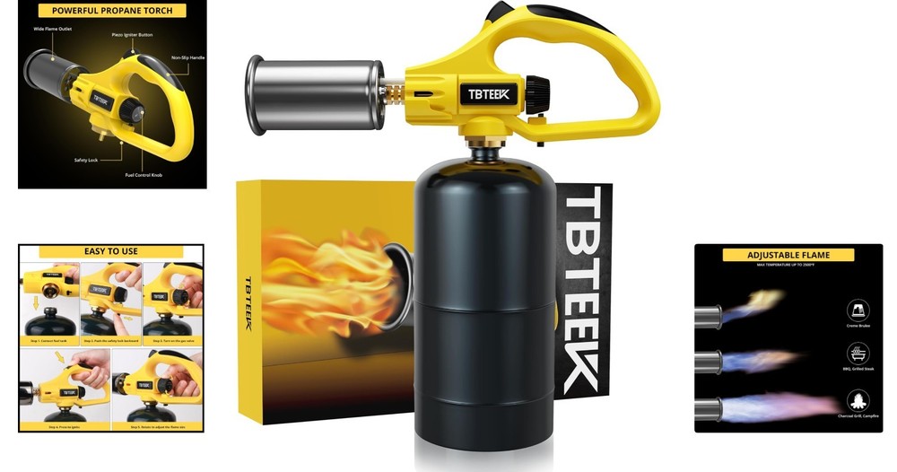Versatile Sous Vide Cooking Torch with Safety Lock - Ultimate BBQ & Baking Tool