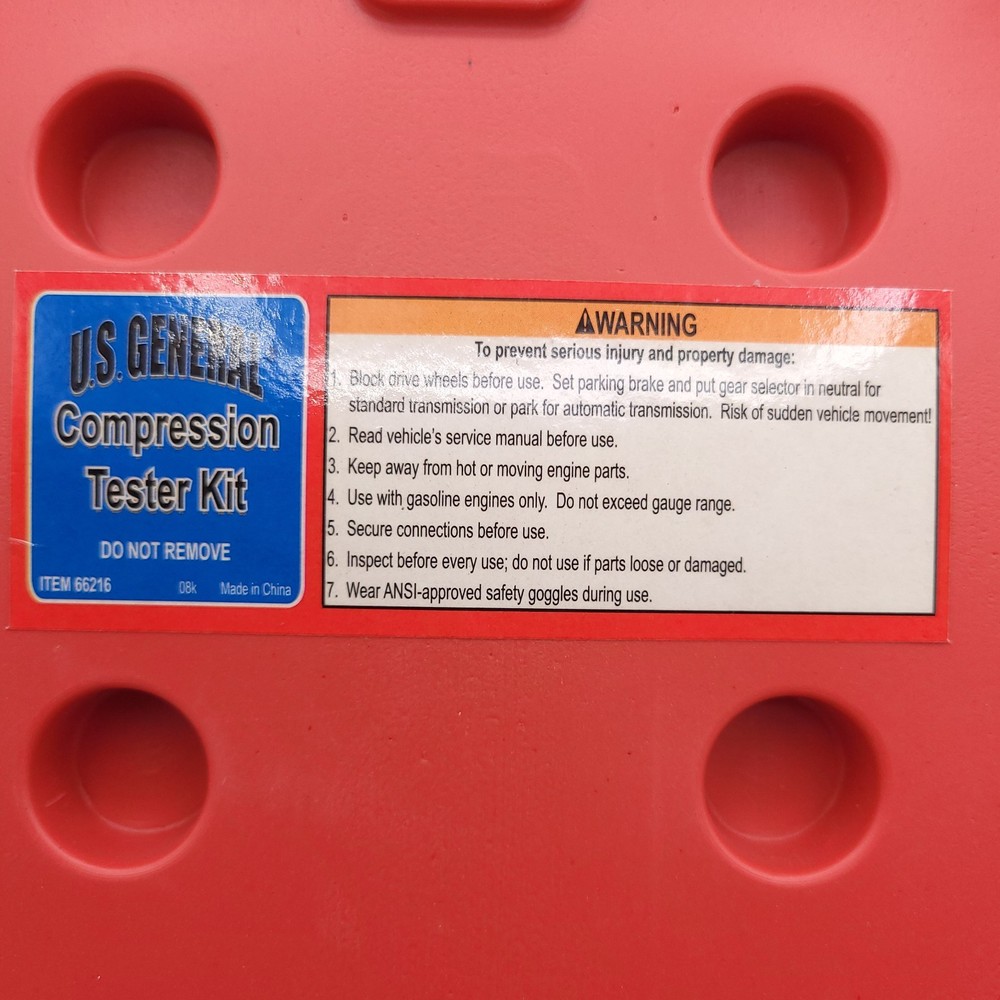 U.S. General Compression Tester Kit 66216 Complete Set