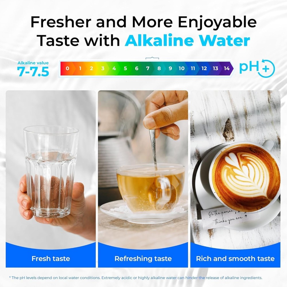 Waterdrop TSB-ALK 8 Layer Slightly Alkaline Under Sink Water Filter System