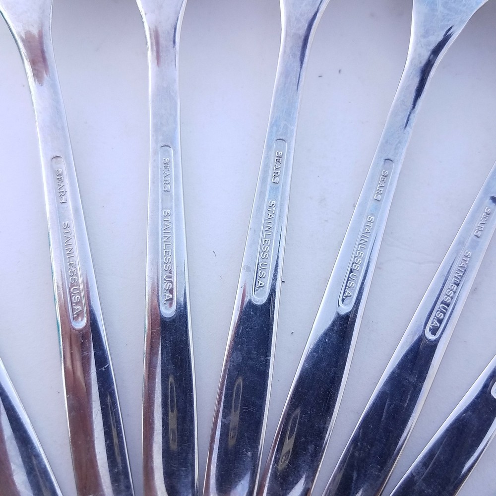 Stainless Sears Spoons 9-Pieces 16cm Long