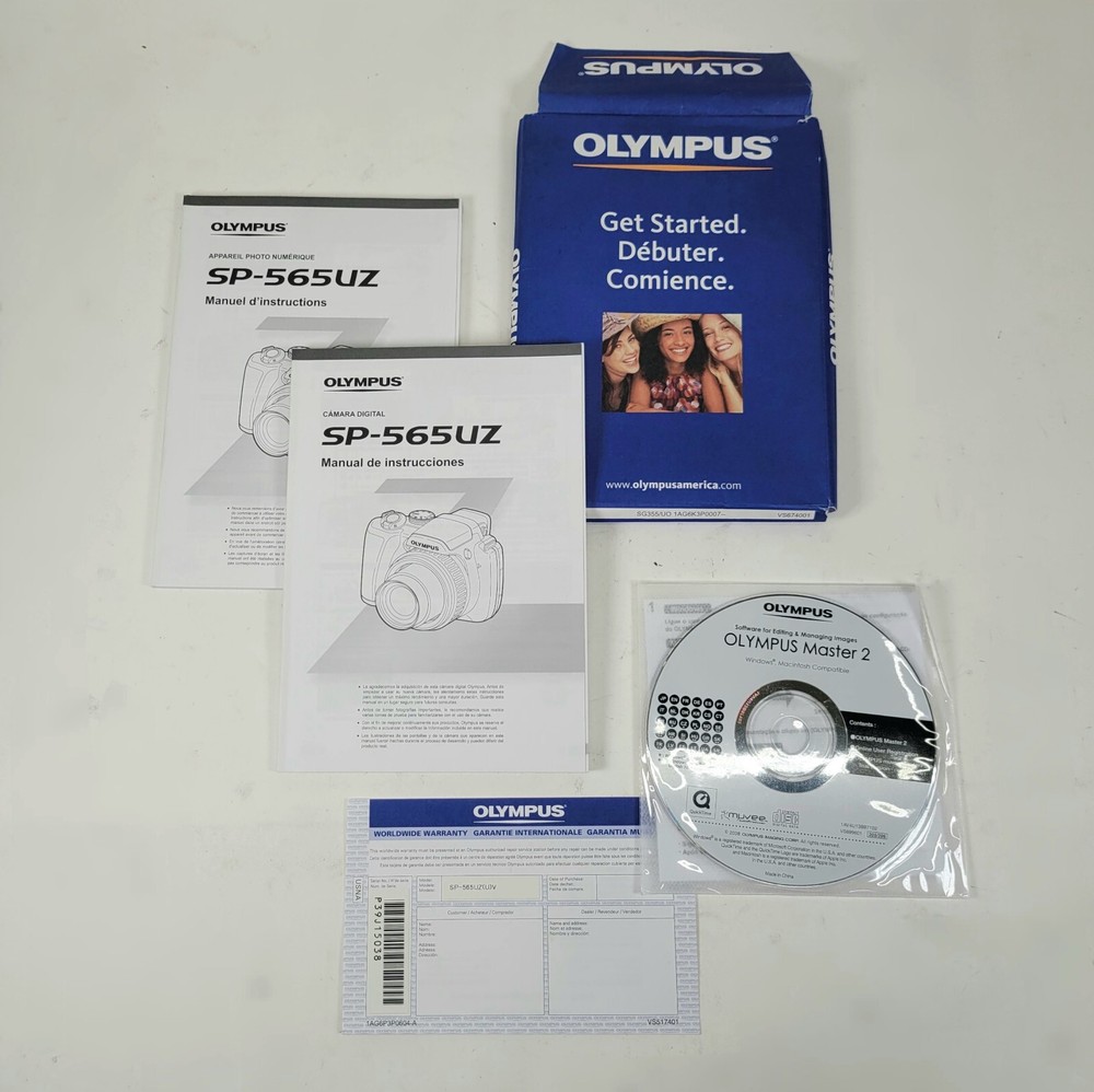 Original Olympus SP-500UZ Instruction Manual xLanguages & MASTER Disk 2