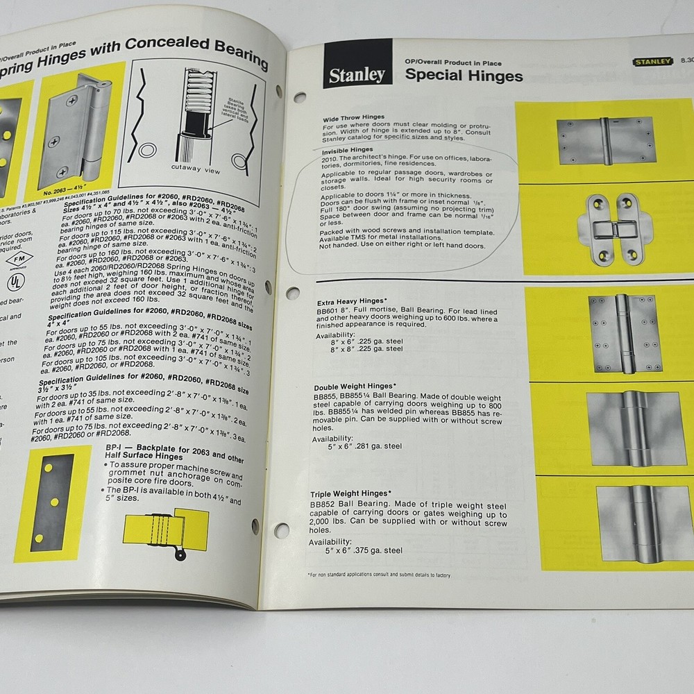 1984 Stanley Hardware Institutional Commercial Construction Products Catalog