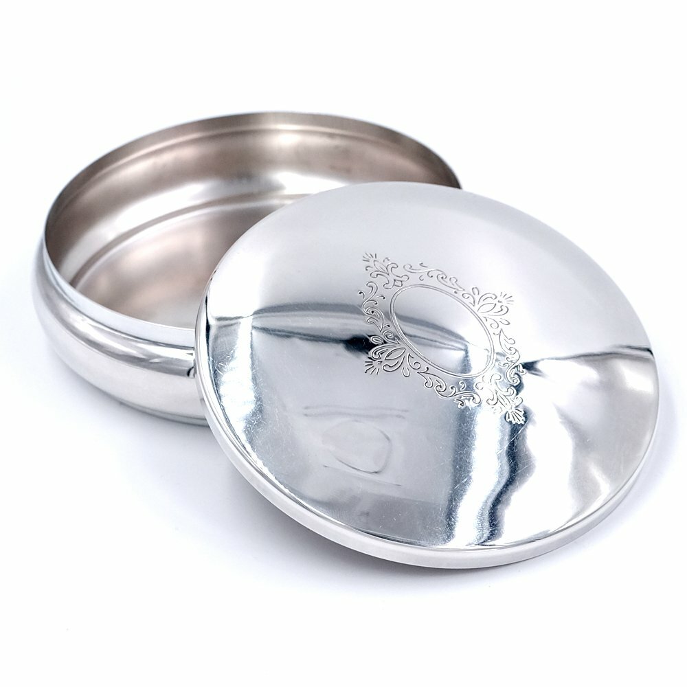 Sterling Silver Round Jewelry Box