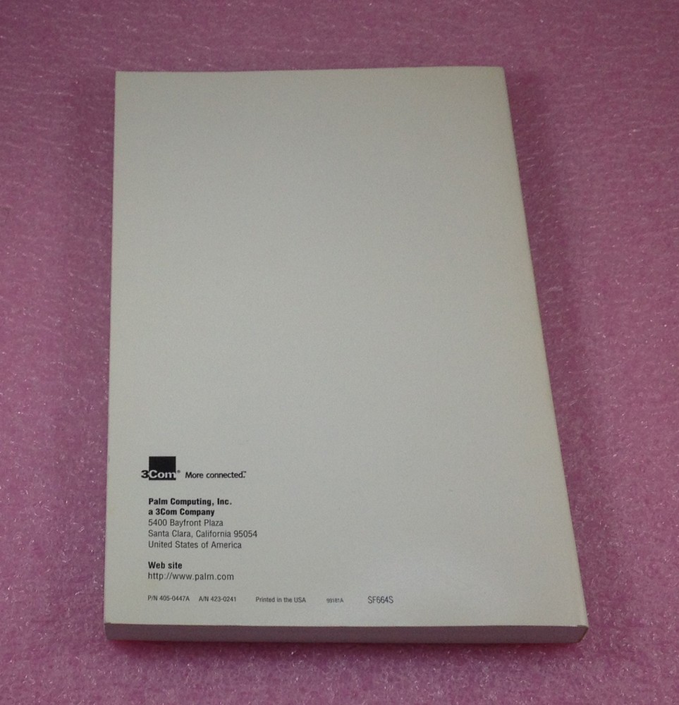 PALM III ORGANIZER HANDBOOK + GRAFFITI REFERENCE CARD + SUPPORT INFO - FROM 1998