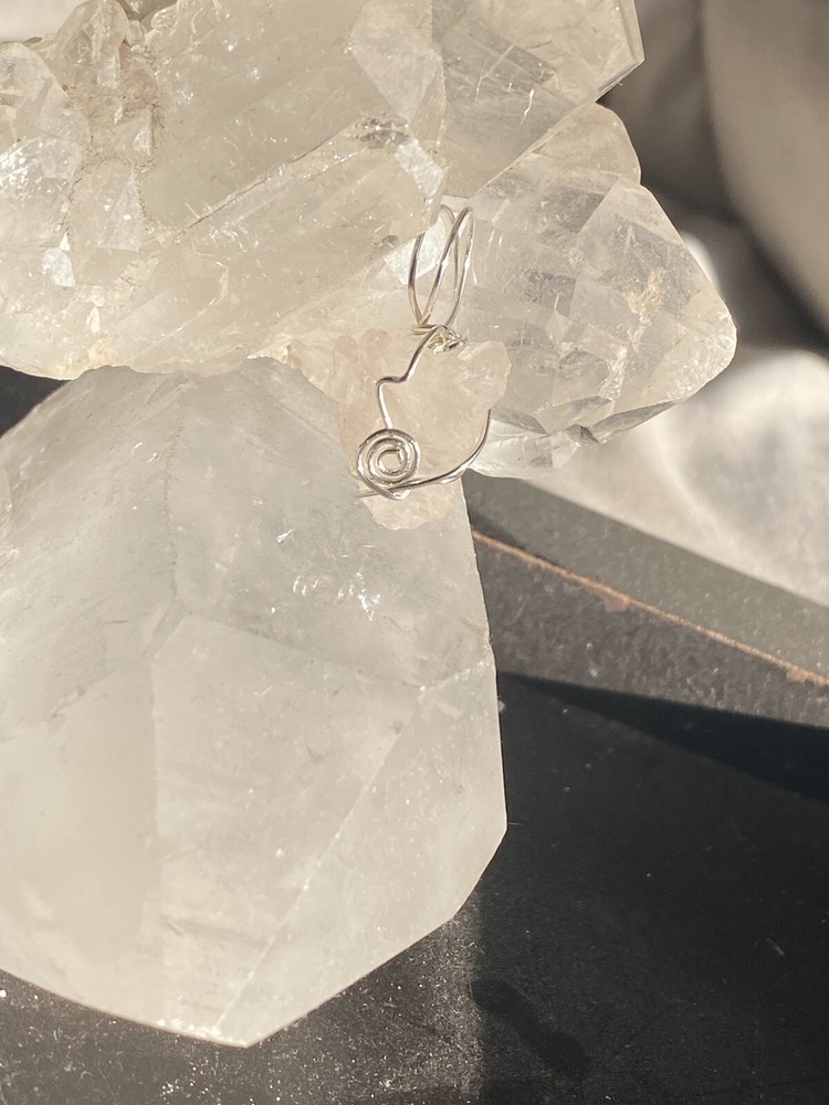 Nirvana Quartz Sterling Silver Wrapped Pendant