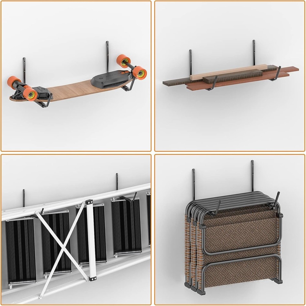 Versatile Wall Mount Kayak Holder - 6 Pack