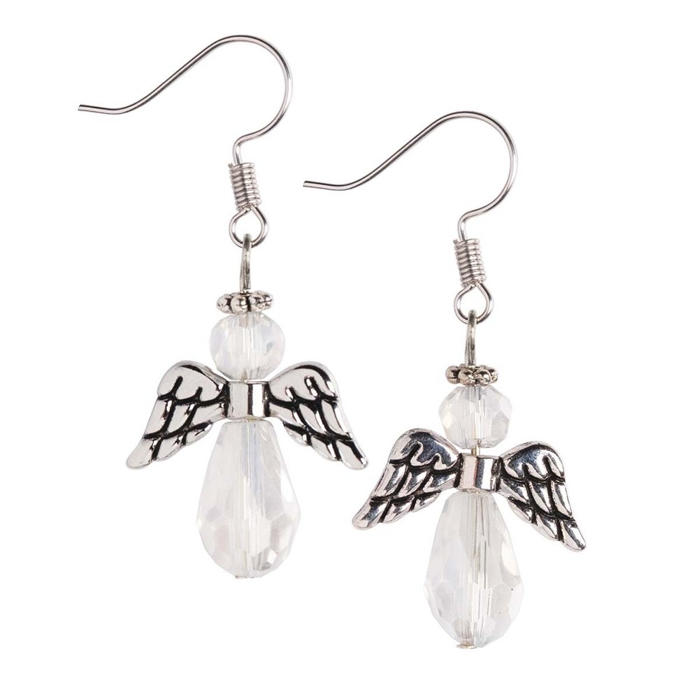 Solid Oak Angel Earrings Beading Kit