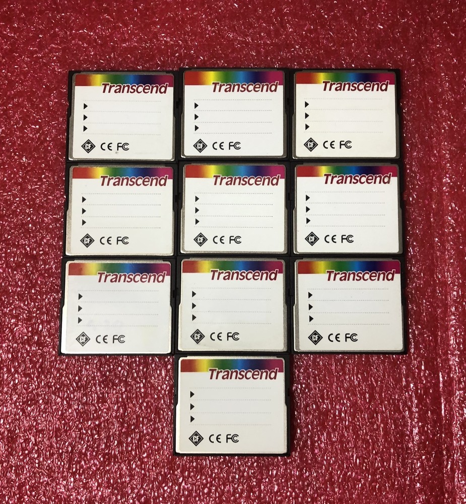 Transcend 128mb 80X Compact Flash CF Memory Cards. 10PCS!