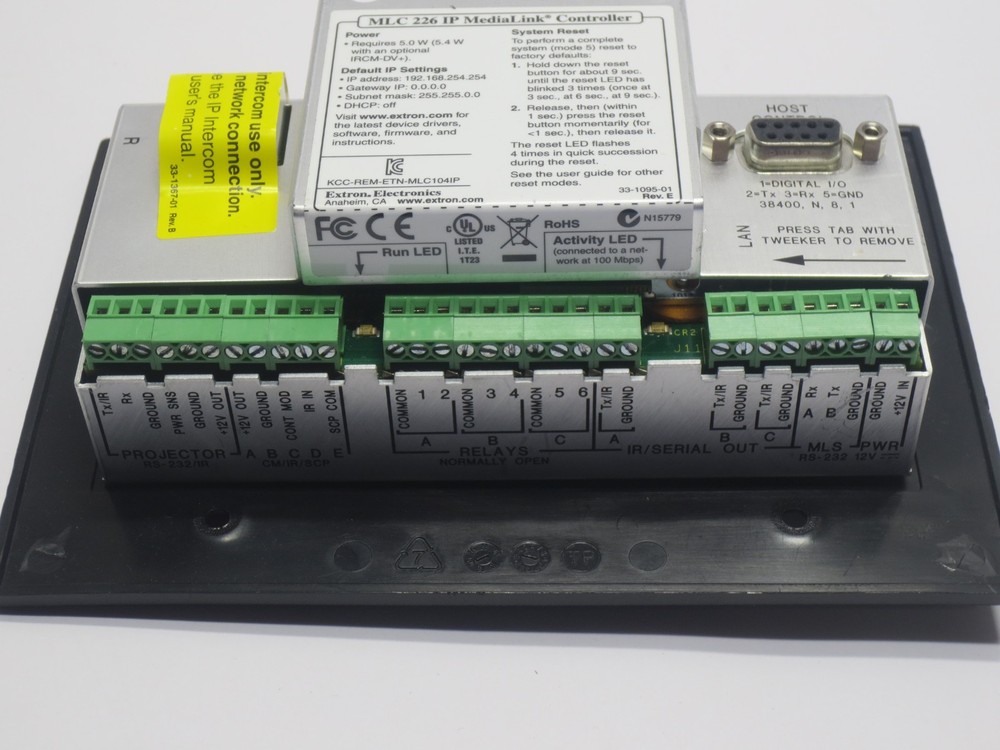 Extron MLC 226 IP MediaLink Controller Enhanced Control Panel