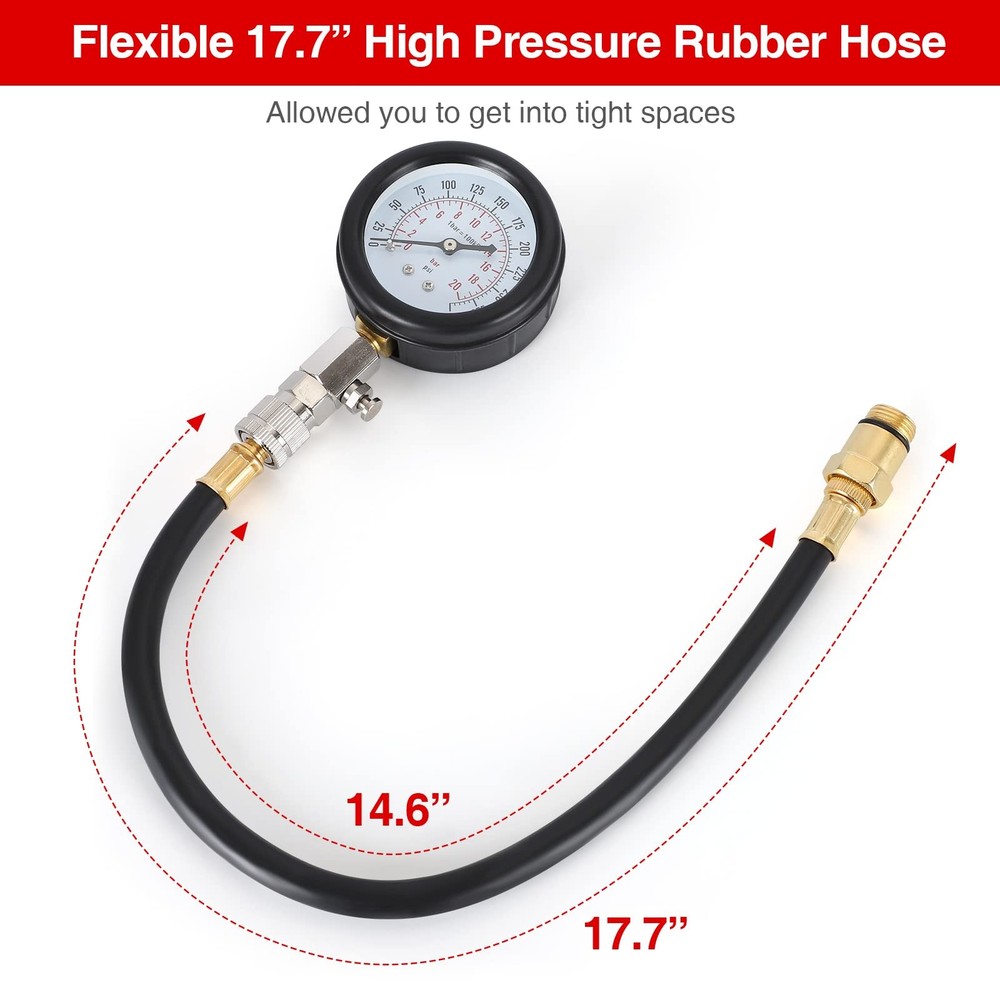 Compression Testertest Gauge Motorcycle Car Outboard Engine Chainsaw Snowmobile