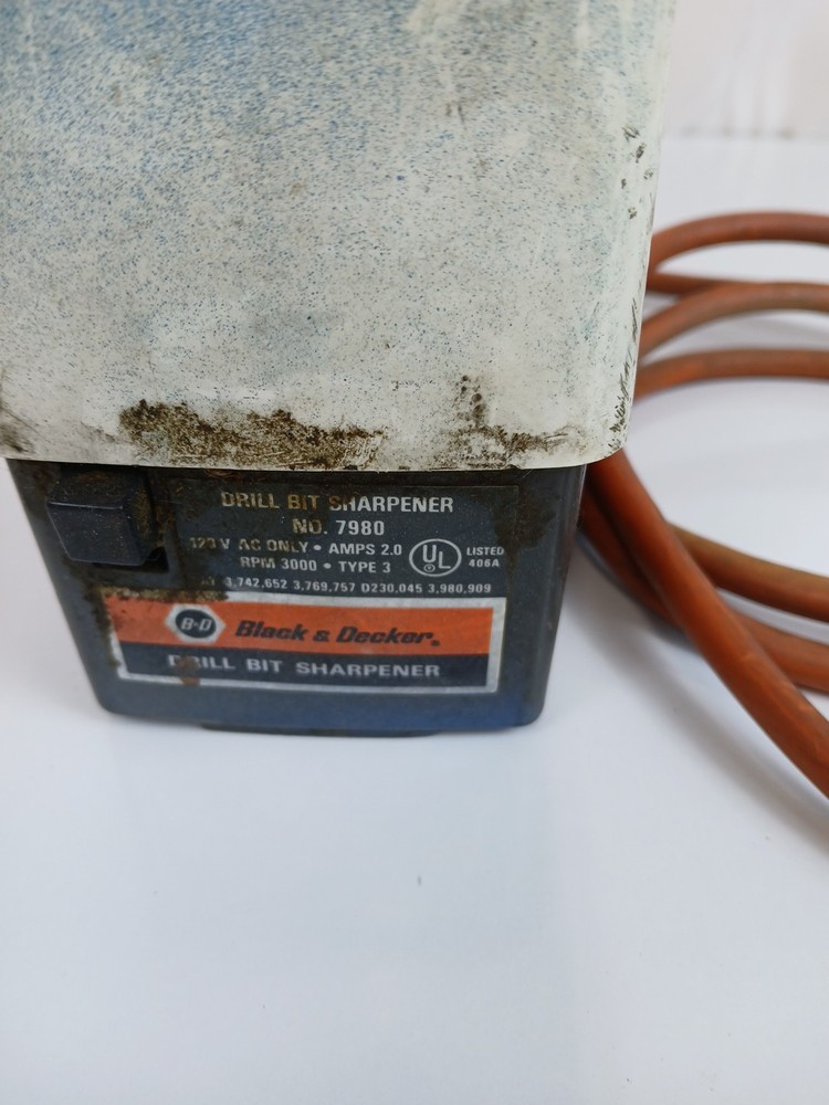 VINTAGE Black & Decker, No 7980, Drill Bit Sharpener