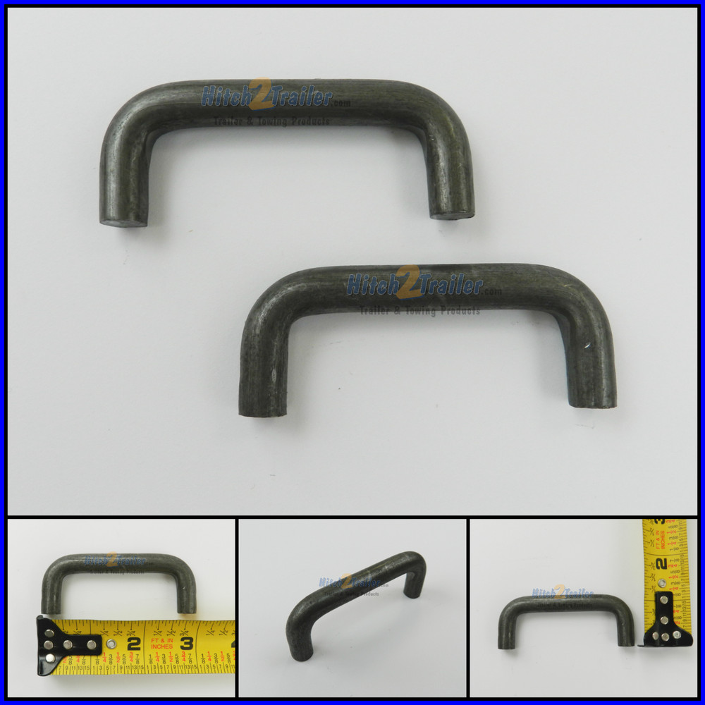 (2) Trailer Steel Weld-On square Tie down Loops 3/8" Rope, Chain 3" long