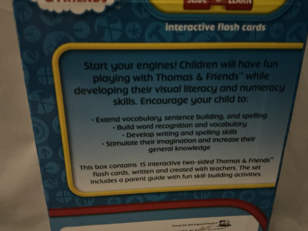 Thomas & Friends Words Slide & Learn Interactive Cards-two sided Flash Cards