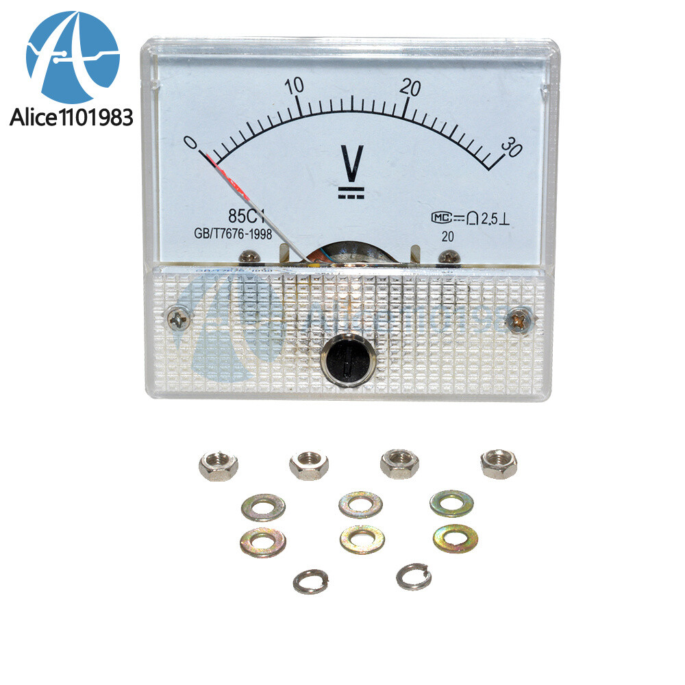 DC 30V Analog Panel Volt Voltage Meter Voltmeter Gauge 85C1 0-30V
