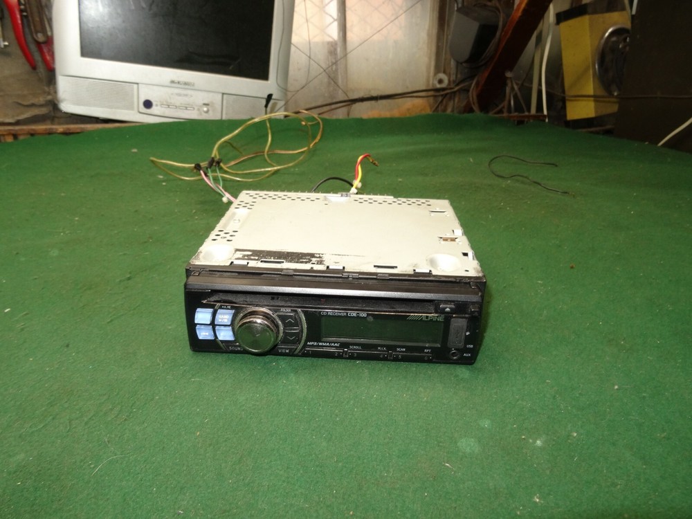 ALPINE CDE-100 FACEPLATE GOOD CONDITION tested