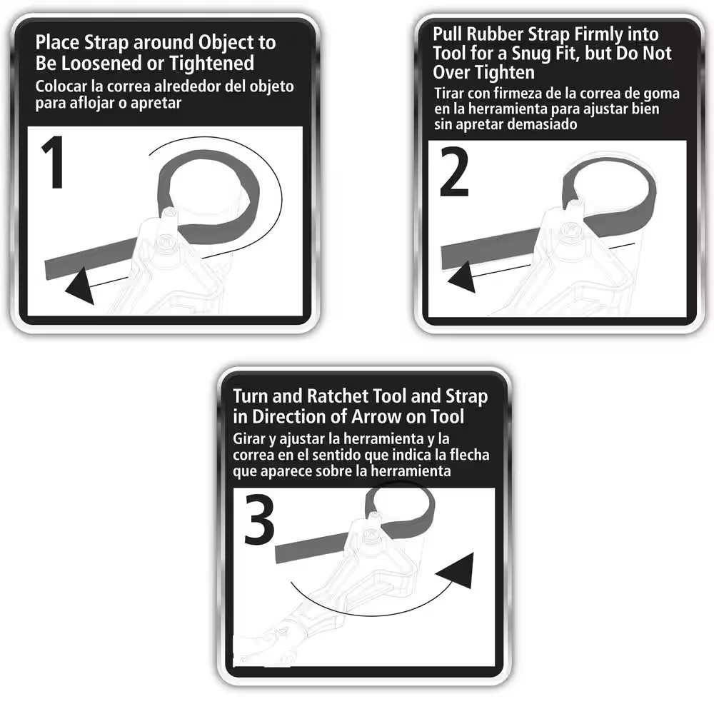 24 In. Dual Material Strap Wrench with 8 Inch Capacity