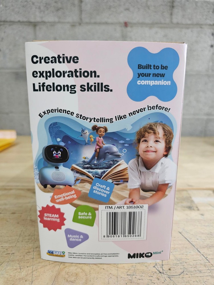 OPEN BOX - Miko Mini+ AI Kid-Safe Interactive Learning Robot - Blue