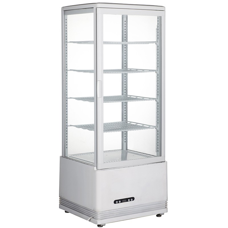 Open Box! 110V Vertical Glass Refrigerated Cake Display Cabinet Defogging Type