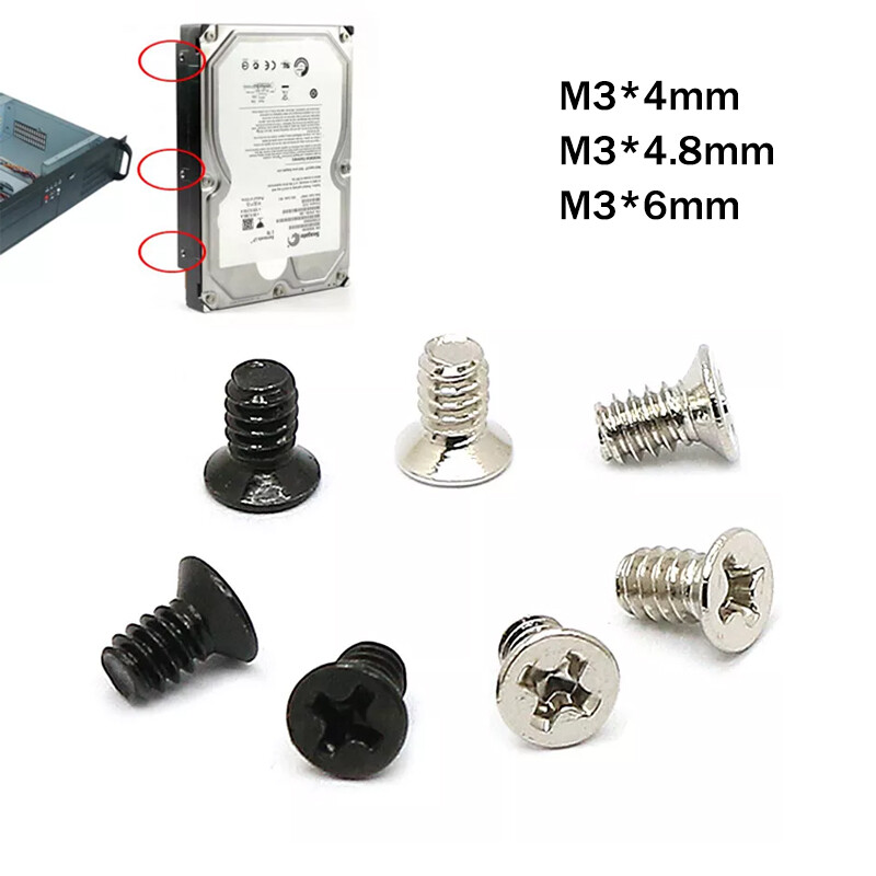 M3 SSD HDD Countersunk Head Screws Bolts Computer PC Case Screws Small Screws