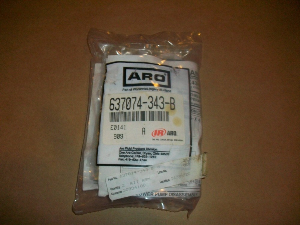 ARO Pump Lower End Rebuild Kit 637074-343-B NEW