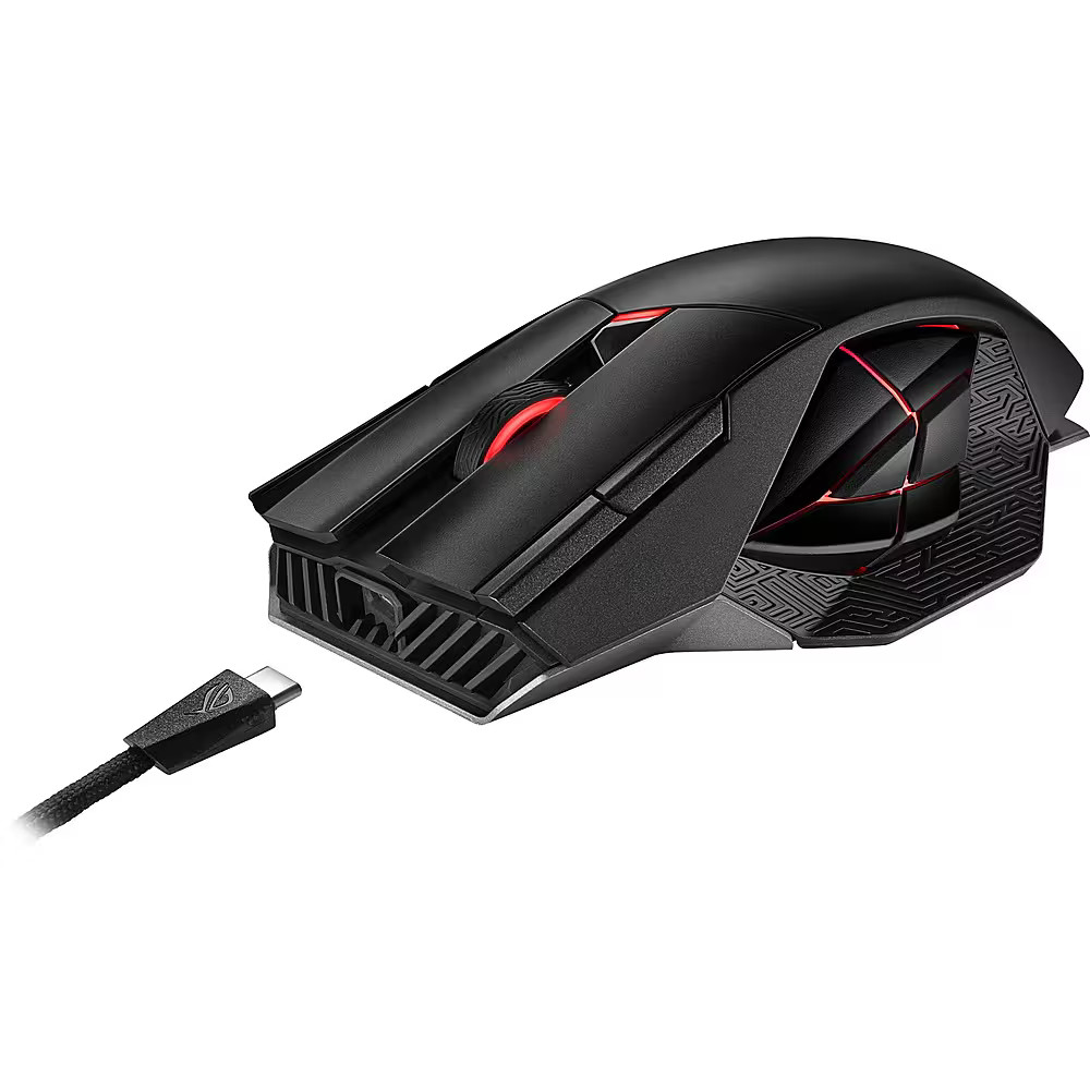 ASUS - ROG Spatha X Wireless Optical Gaming Mouse with 12 Programmable Button...
