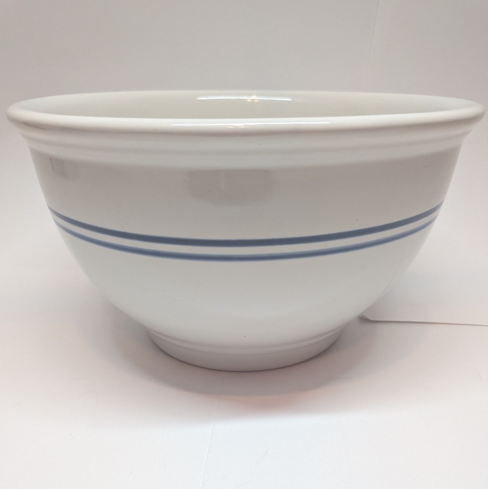 Gibson White/Blue Stripe Stackable Mixing Bowl Set of 3