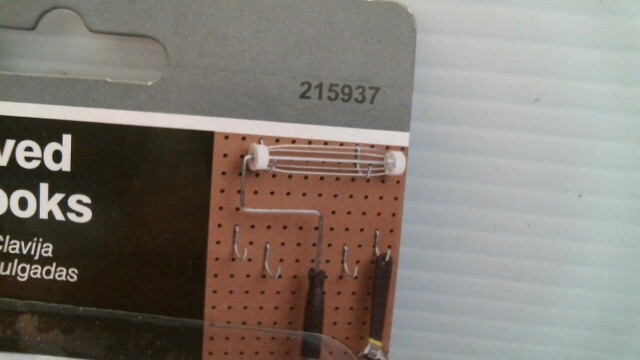 Do It Best 1" Curved Peg Hooks Light Duty 6 pack (215937) FS