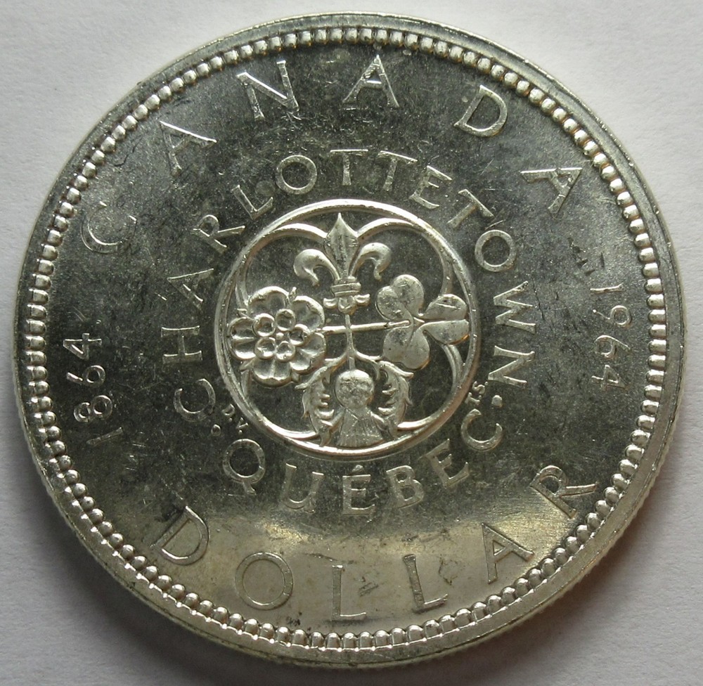 1964 Canada Silver Dollar Coin 80% -UNC- (#18o)