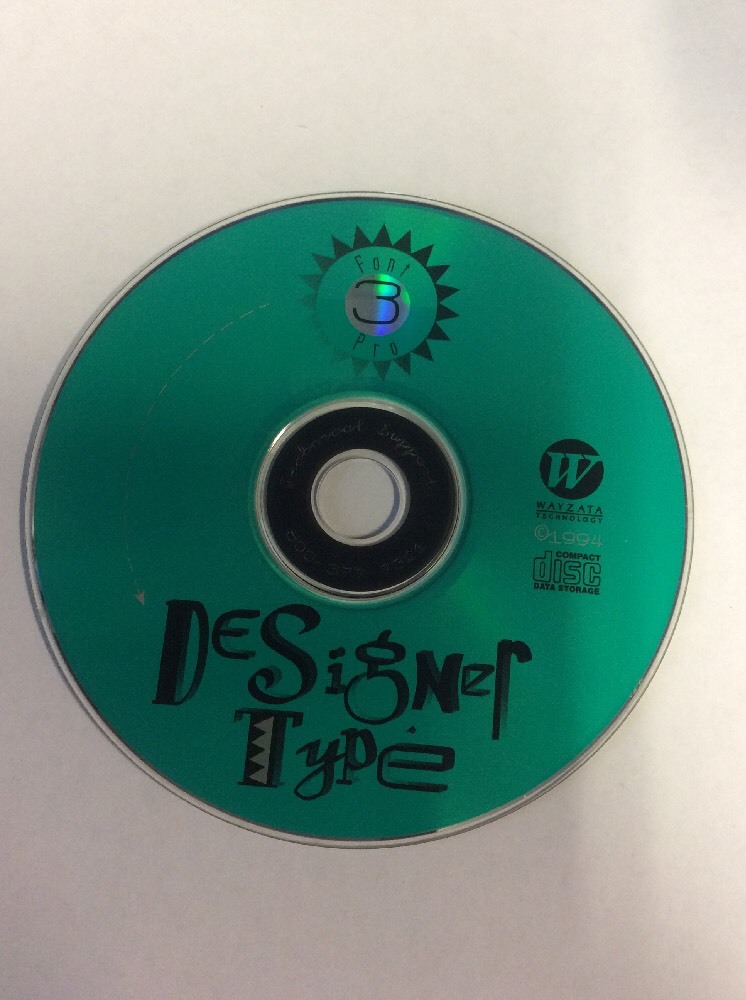 Font 3 Pro Designer Type Wayzata Technology MAC 1994 CD-ROM Software