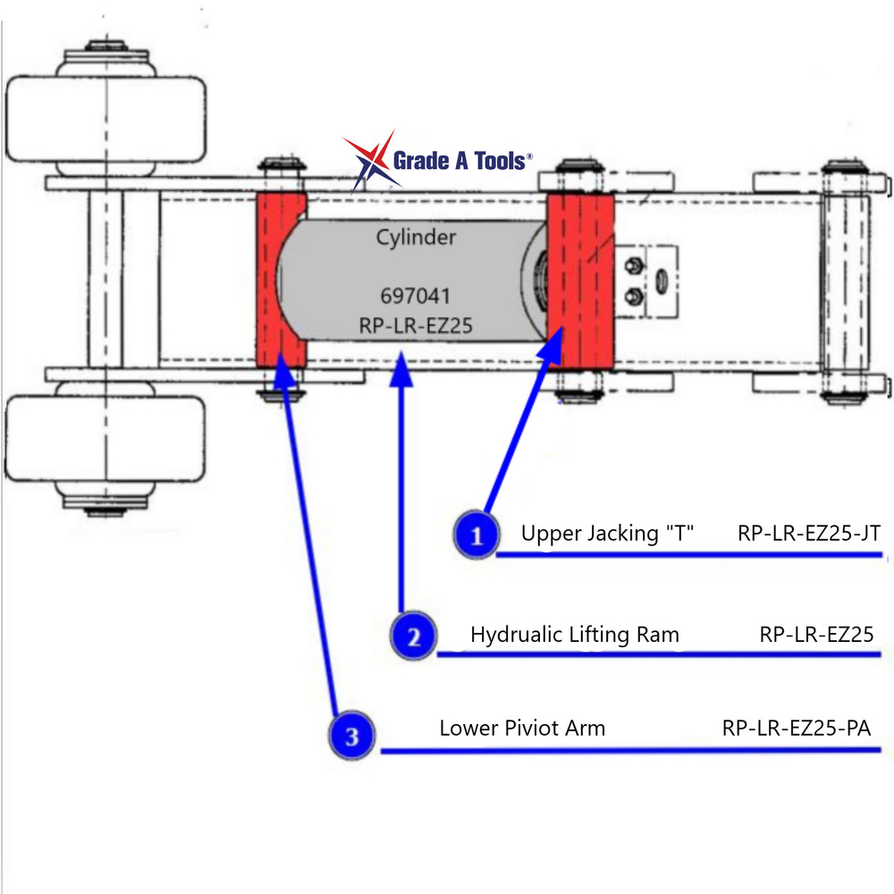 Chief EZ 25 Frame Machine Lift Ram Jacking "T" 697199