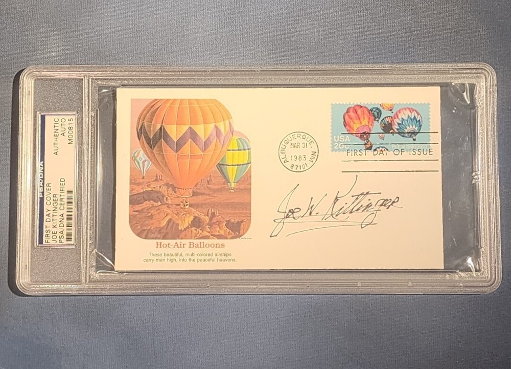 Colonel Joe Kittinger NASA AIR FORCE Signed FDC Envelope PSA AUTHENTIC LOA