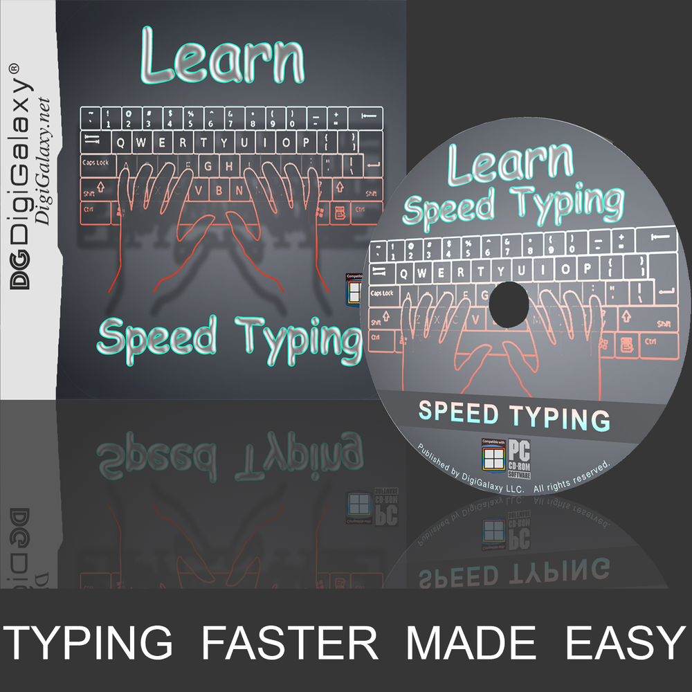 Learn Speed Typing - Typing Faster Made Easy - Software (Windows or Mac)