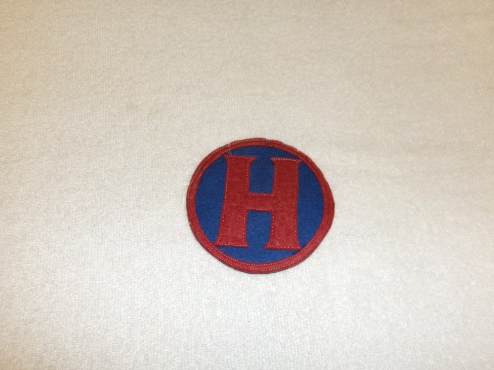 Vintage Letterman Jacket Patch H 4" Mid Century