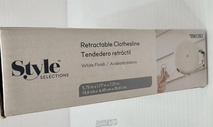 Style Selection Freestanding Retractable Laundry Organizer Clothesline Extend 49