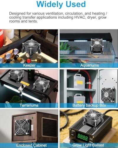80mm x 38mm Small Computer Fan with AC Plug, 120V 8038 w/ Speed Controller