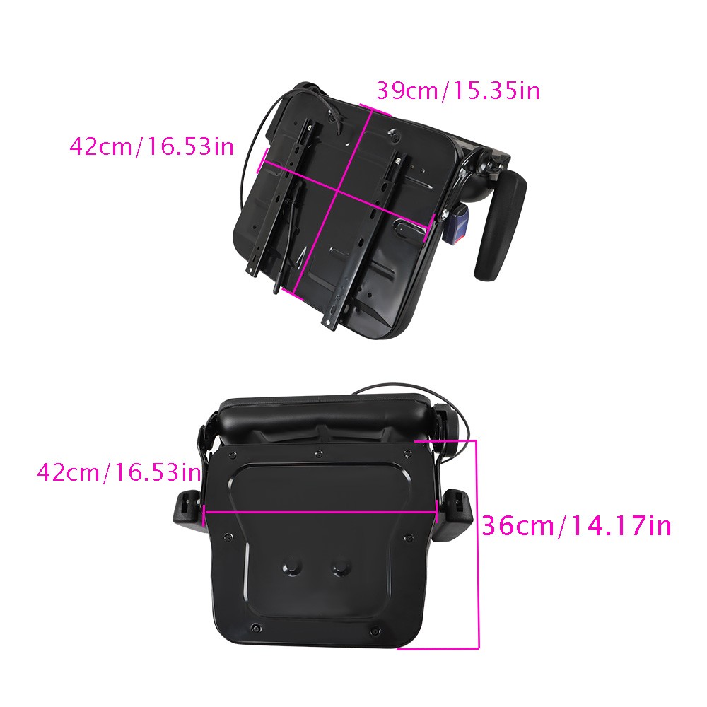 Universal Fold Down Forklift Seat with Retractable Safety Belt Armrest