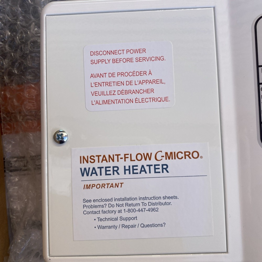 Tankless Point of Use Water Heater Chronomite CMI-40L/277 Instant Flow Micro