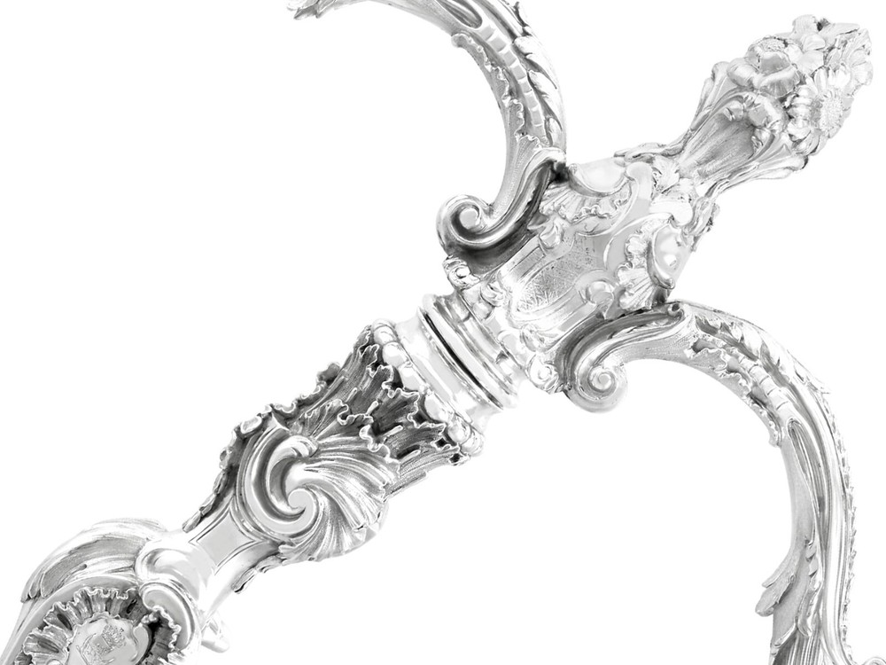 Sterling Silver Two Light Candelabrum Antique Victorian