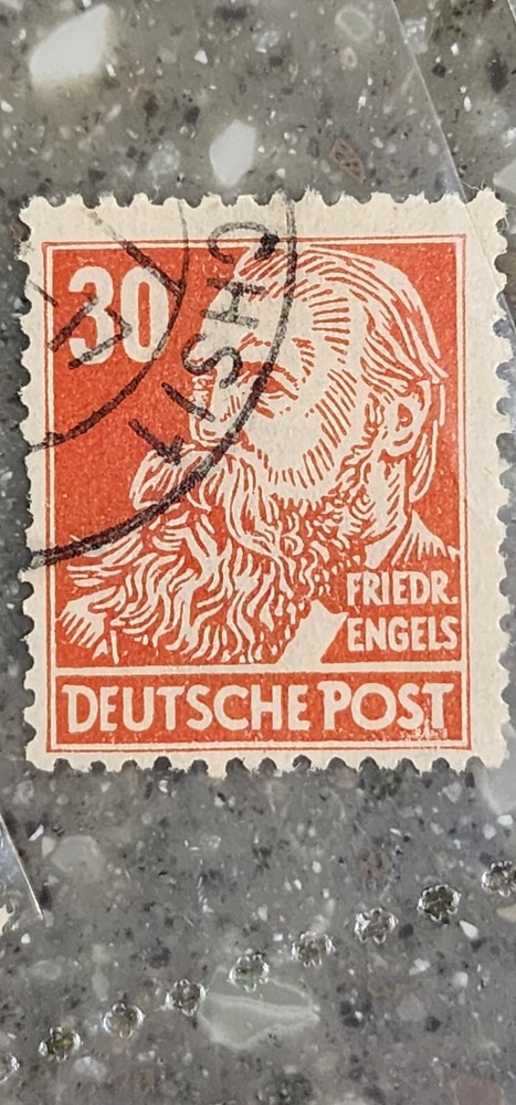 Deutsche Post Friedr. Engels Foreign 30c Stamp Used - #A676