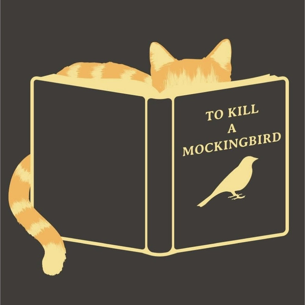 Handmade Coaster: Mockingbird Murder Mystery—Cat’s Got the Plot