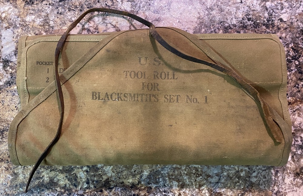 WWII US Tool Roll For Blacksmiths Set No 1-1942-Various Bits & Tools