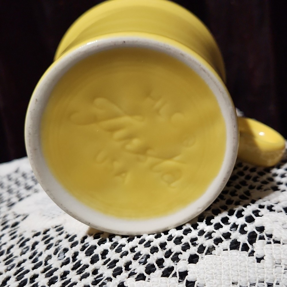 Fiesta Ware Yellow Ceramic Coffee Mug 12 fl oz