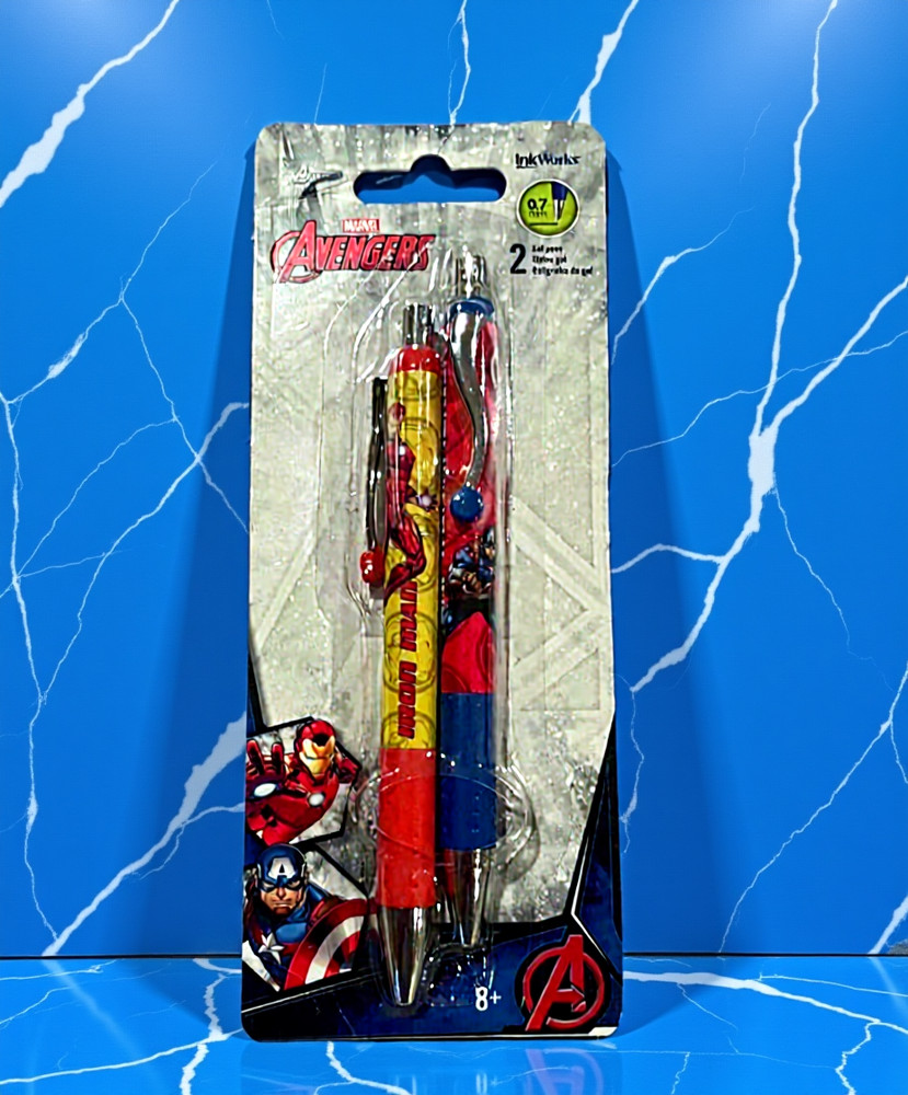 Avengers Gel Pens 2-Pack Black Ink 
