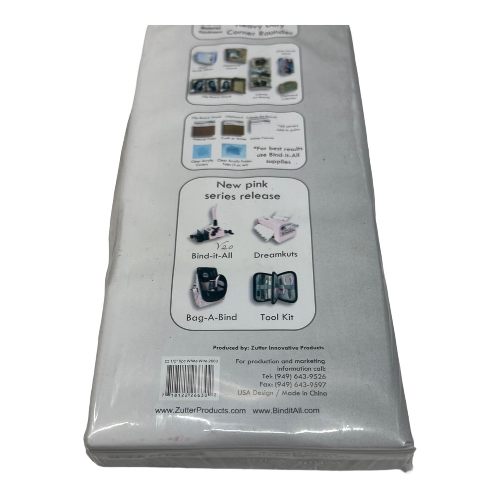 Zutter Bind-It-All OWire 1/2" 6/Pkg-Black 2651 New Sealed