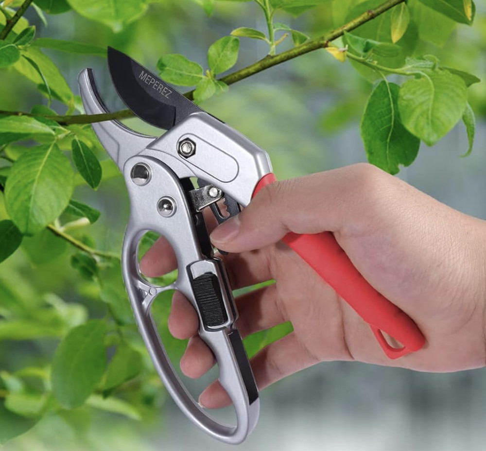 MEPEREZ Ultra Sharp Steel Pruning Shears Snips Effortlessly Garden Scissors