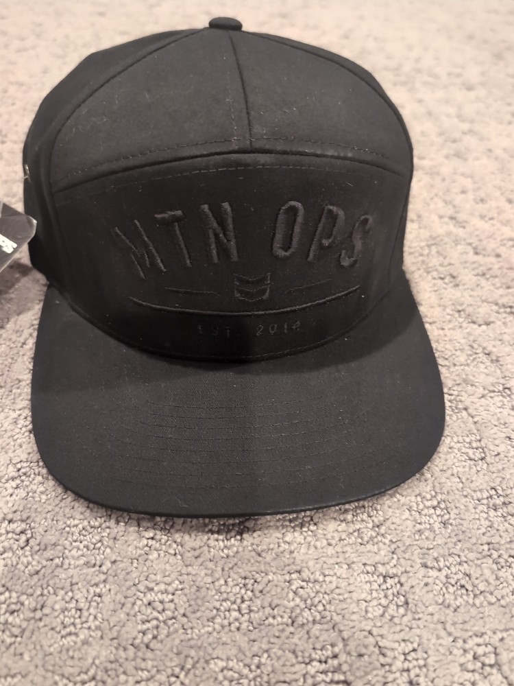 Mountain Ops High Profile Drip Cap Leather Snap Black NWT Free Shipping!