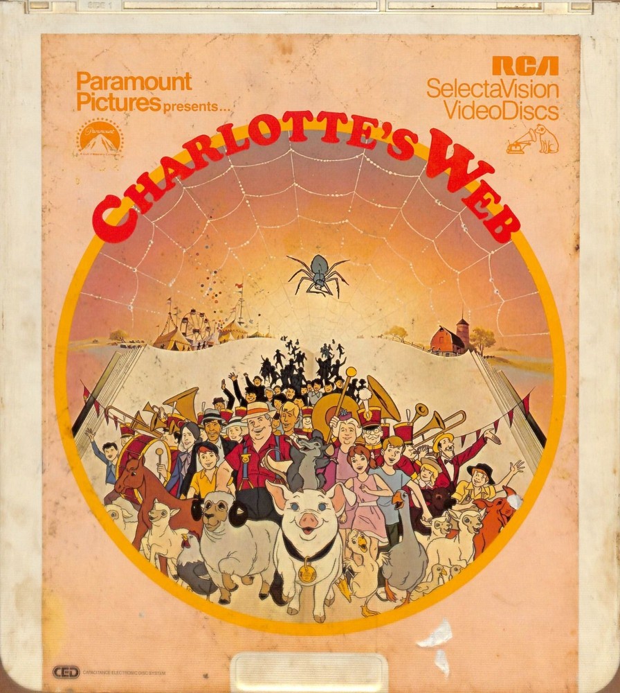 Charlotte's Web (1973) Vintage CED Videodisc TESTED WORKING