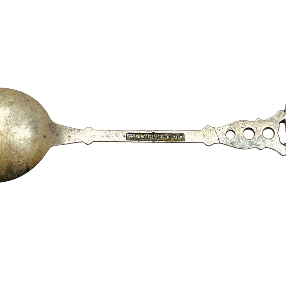 Vintage Versilbert Munchen Silver Plated Souvenir Spoon with Stein